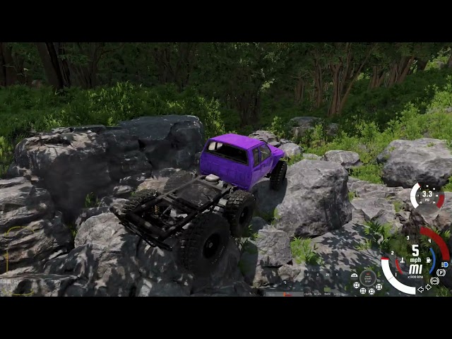 BeamNG.Drive- My 6x6 messin around on the Jungle Crawl map