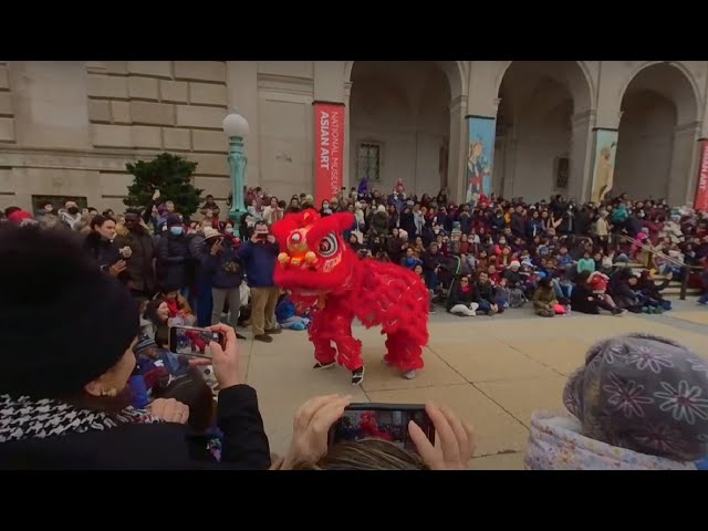 Traditional Lion Dance at Smithsonian Lunar New Year Celebration January 2023