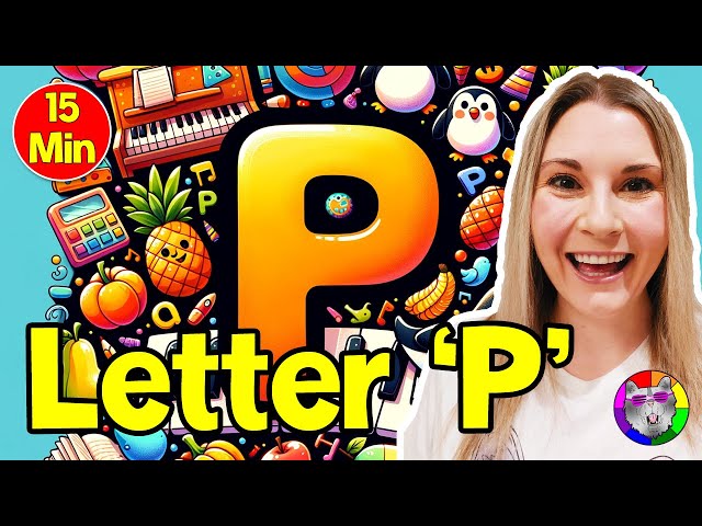 Preschool Letter P Learning Video Directed, Drawing and Art Lesson Letter P