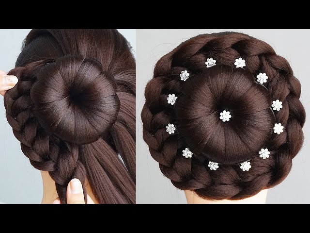 Best Beautiful Hairstyle For Ladies | New BUN Hairstyle For Wedding And Party