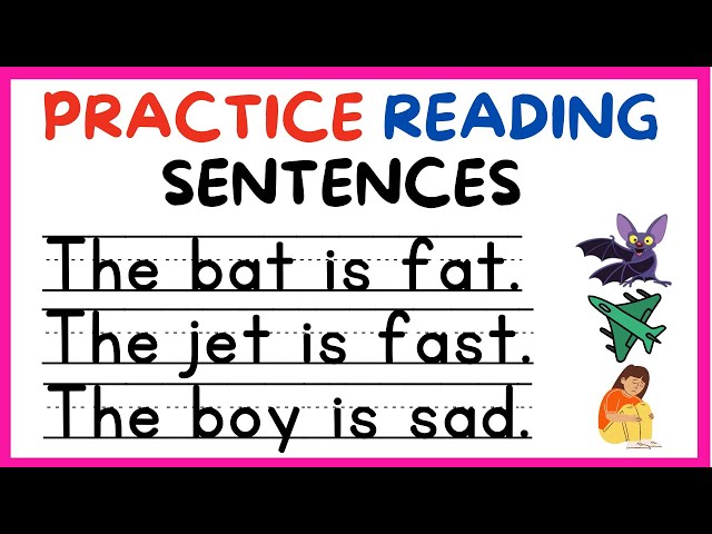 PRACTICE READING SENTENCES / PART 1 / IMPROVE YOUR READING & VOCABULARY SKILLS