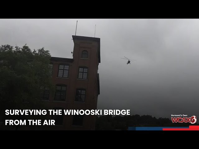 Surveying the Winooski Bridge from the air