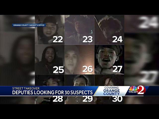 Orange County deputies need help identifying 30 individuals in dangerous street takeover