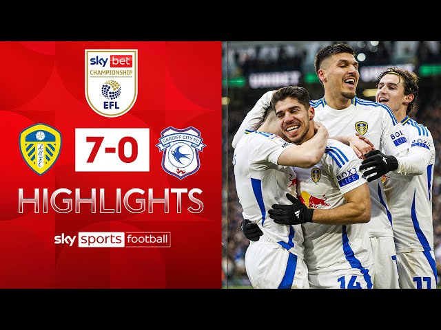 Leeds put SEVEN past Bluebirds in Elland Road rout! 😲 | Leeds 7-0 Cardiff | EFL Highlights