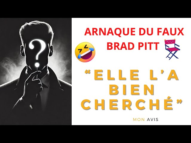 ACTEUR : ARNAQUE DU FAUX BRAD PITT - MON AVIS ! (830 000 EUROS VOLÉS À ANNE)