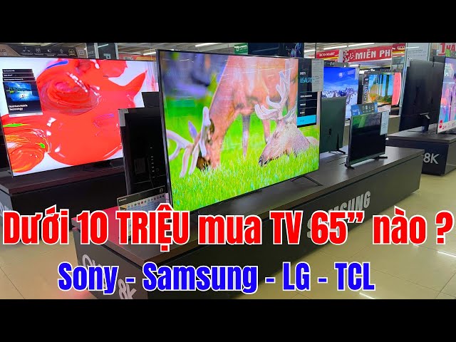 Tài chính dưới 10 Triệu mua TV 65 inch nào ? Sony | Samsung | LG | TCL