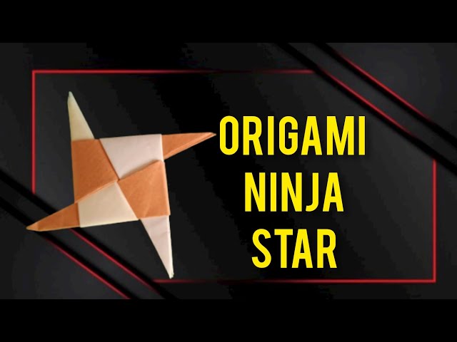 Origami Ninja Star (4 Pointed) - Easy.