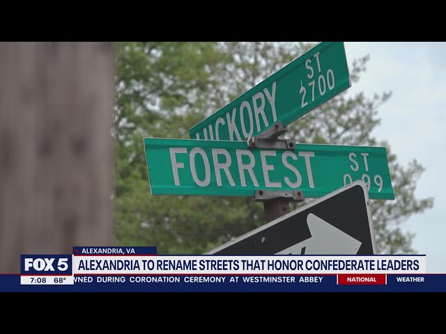 Alexandria to rename streets honoring Confederate leaders | FOX 5 DC