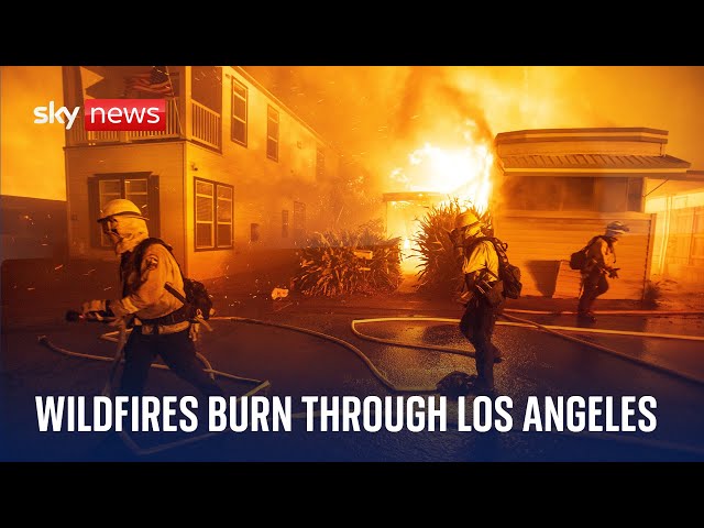 Two dead in Los Angeles wildfires - as blazes 'growing'