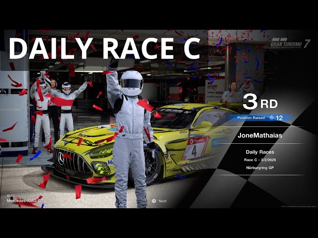 GRAN TURISMO 7 |DAILY RACE C | MARECERDES AMG GT3 | NURBURGRING GP