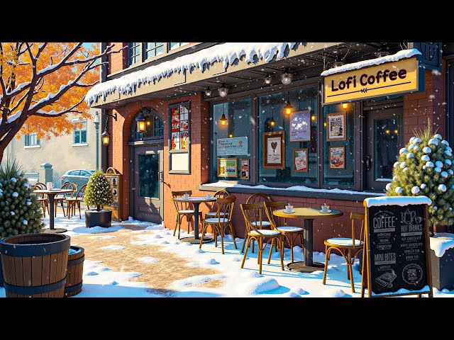 Snowy Lofi Cafe ❄️ Morning Chill Vibes🌞 Lo-fi Hip Hop Mix Beats to Study/Relax/Sleep🎧Lofi Coffee ☕