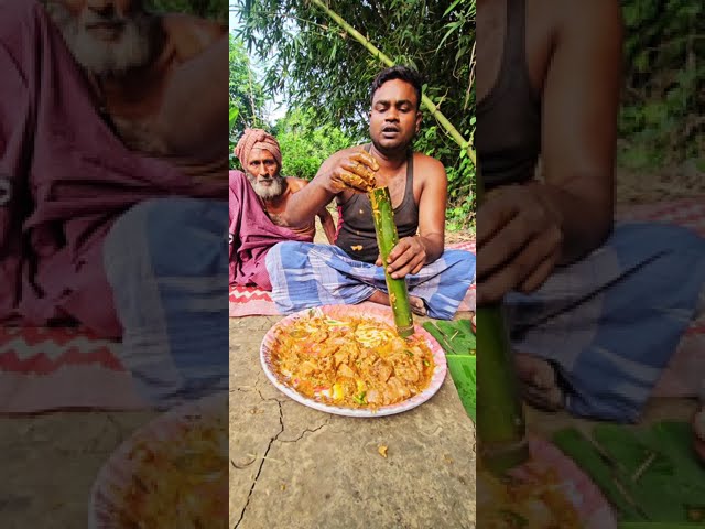 গ্রামের চিকেন বাম্বু খাওয়ার চ্যালেঞ্জ ।। Today I made chicken bamboo and it was delicious ।।