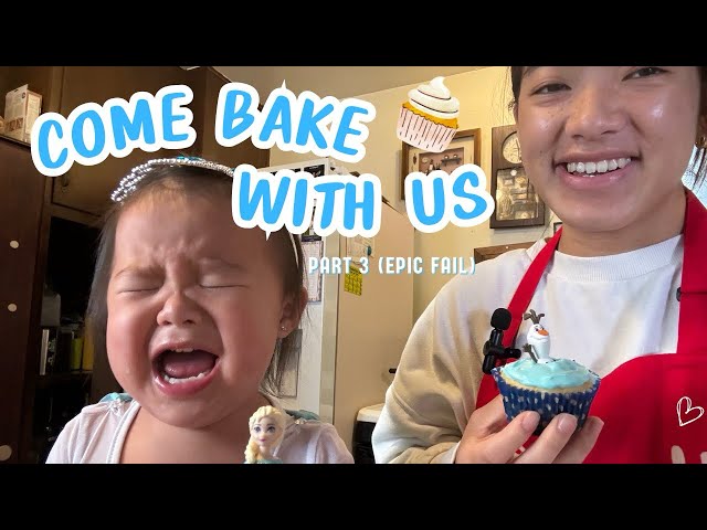 BAKING WITH ARIA | ELSA CUPCAKES