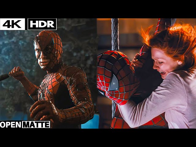 Spider-Man (2002) - Green Goblin Vs Spiderman Final Battle Scene (OPEN MATTE) 35mm 4k HDR