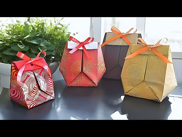 Gift Wrapping Paper Crafts Ideas | How To Make Origami Gift Bags | I. Sasaki