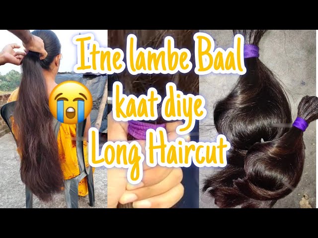 Long haircut , cutting long hair cut, Extreme long haircut | sanghiniverma