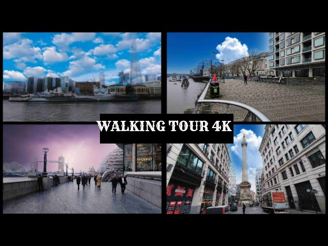 LONDON BRIDGE,  SHARD, TOWER BRIDGE, TOWER OF LONDON | 4K WALKING TOUR | FAMOUS TOURIST SPOTS