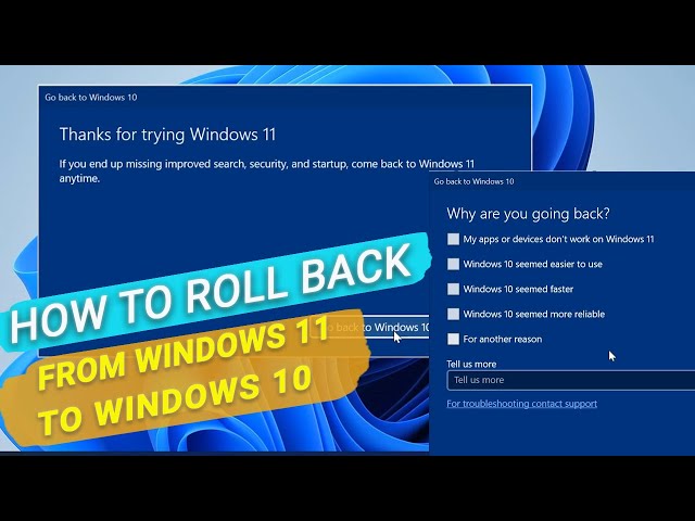 ↘️  How to Get Back to Windows 10 After Updating Your Operating System to Windows 11 ↙️