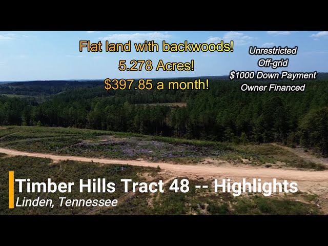 (SOLD) 360 Footage! Tract 47 Off-grid, Unrestricted Owner Financed Land Linden Tennessee 5.278 acres