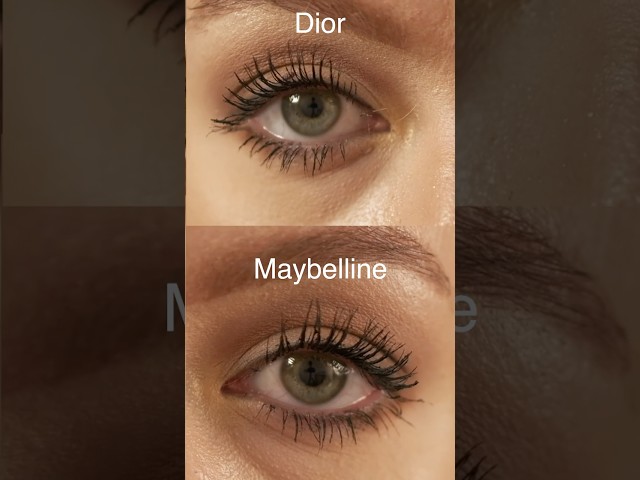 DIOR VS MAYBELLINE MASCARA REVIEW #shorts #dior #maybelline