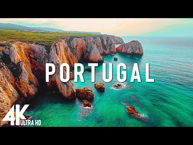 FLYING OVER PORTUGAL IN 4K UHD • Stunning Aerial Footage, Scenic Relaxation Film with Calming Music