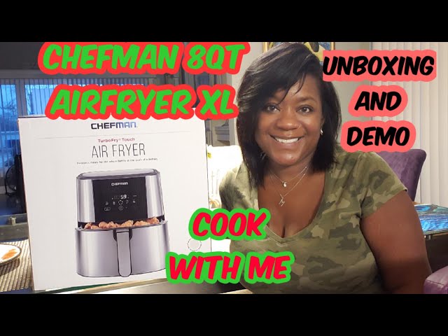 Chefman Turbofry Touch 8 qt XL Air fryer Unboxing and Demo | RIBS, MEATLOAF, FRIES AND CHICKEN