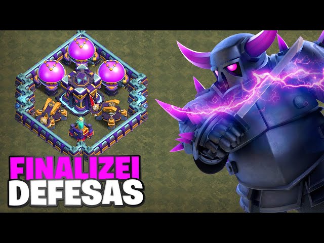 TERMINEI MINHAS ÚLTIMAS DEFESAS DO CV15! TENTANDO FICAR FULL CV15 NO CLASH OF CLANS!