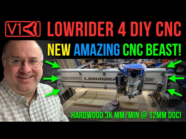 LowRider v4 DIY CNC - BETA TEST Amazing hardwood cut at 3000mm/min and 12mm depth of cut!