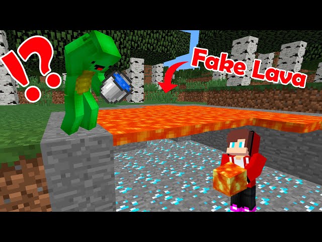 JJ pranks Mikey with fake lava!