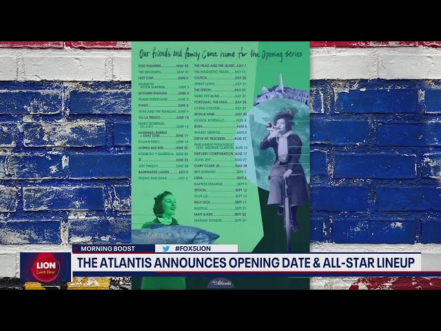 The Atlantis announces all-star lineup including Foo Fighters on opening night | FOX 5 DC