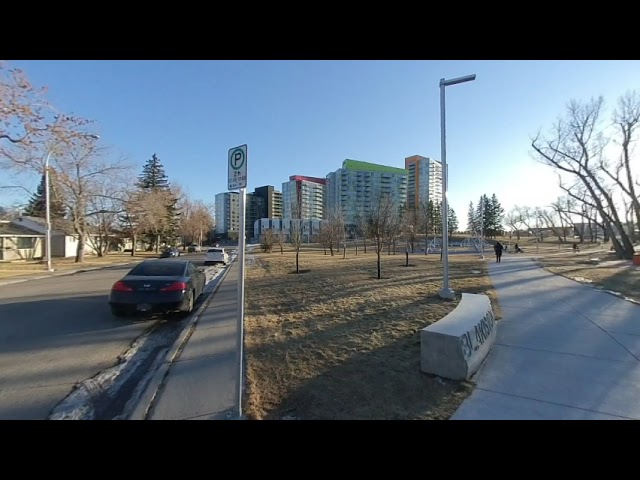 Walking over to Blakinston Park NW Calgary in VR 180 3D