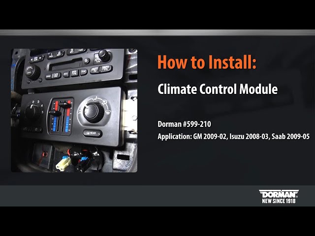 How to configure the Dorman 599-210 HVAC control module