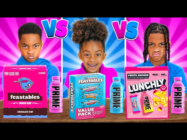 PINK VS BLUE FOOD CHALLENGE