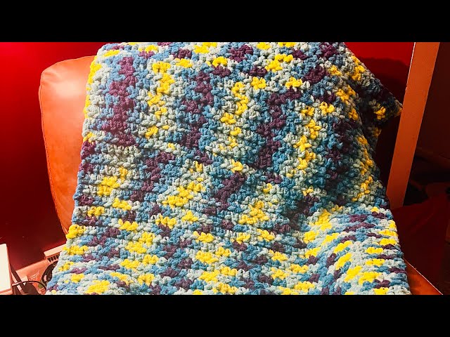 Happytohook Creations-The blanket is done! 🥰🧶 #crochet #blanket #bernat