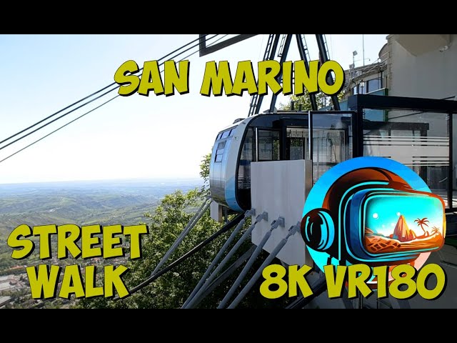 15 San Marino Walking to and around the upper cable car station 8K 4K VR180 3D Travel