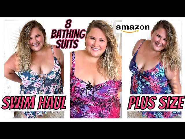 TRYING ON AMAZON BATHING SUITS | PLUS SIZE