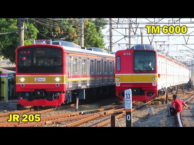 Kompilasi Kereta Api KRL di Stasiun Depok, Ada JR 205 MARCHEN, TM 6000, dan JR 205 Musashino