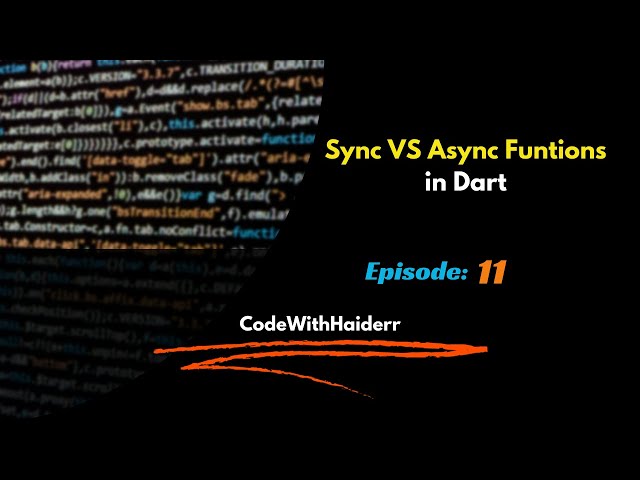 Sync Vs Async Functions in Dart | Dart course for beginners Urdu/Hindi Last Episode | Episode: 11