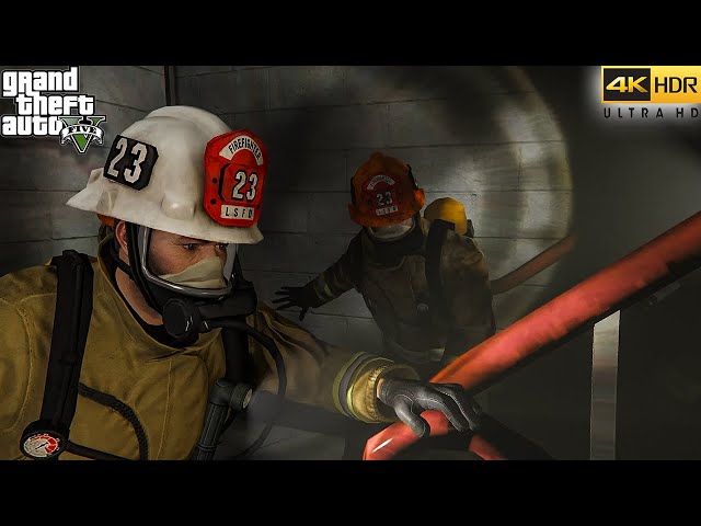 Grand Theft Auto V | 61 - The Bureau Raid (Fire Crew Approach) [4K HDR/PS5]