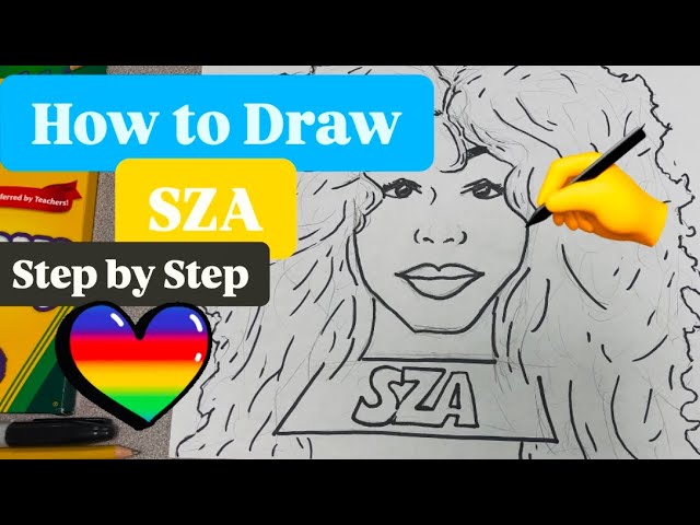 How to Draw Sza EASY - step by step for  kids to try #draw #sza #mrschuettesart