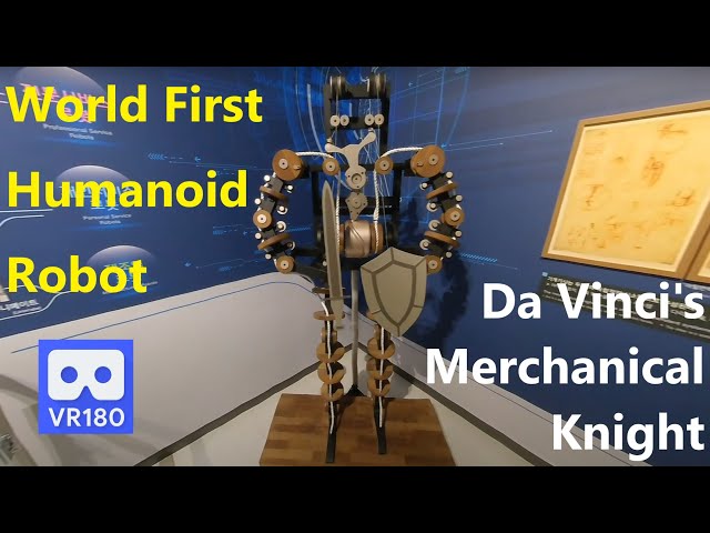 3D 180VR 4K World First Humanoid Robot 😍😍 Da Vinci's Merchanical Knight designed at 500 years ago