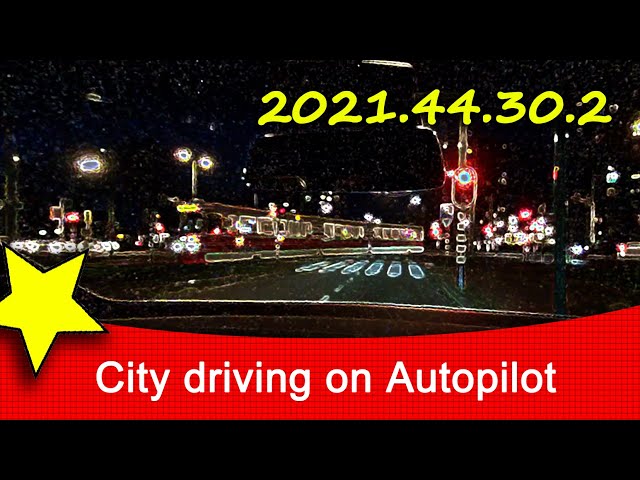 VR360 Tesla Autopilot EVENING city driving in The Netherlands. Tesla FSD version 2021.44.30.2