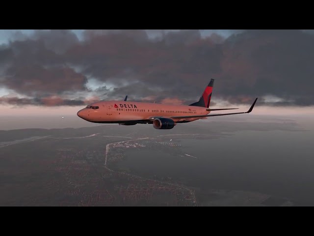 FLYING DELTA 1229 X Plane flight simulator gameplay BOI to MSP GTX 1080 takeoff or landing flaps