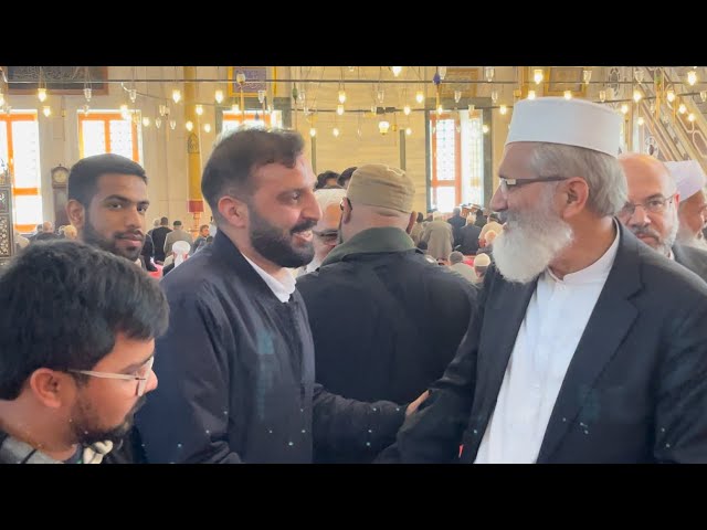 sirajul khaq sahib in Istanbul during Palestine rally