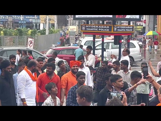 Begum Bazar Ka Hindu Sher Laddu Yadav  bhai at Balamrai Naresh yadav Hanuman janmotsav Shobha yatra