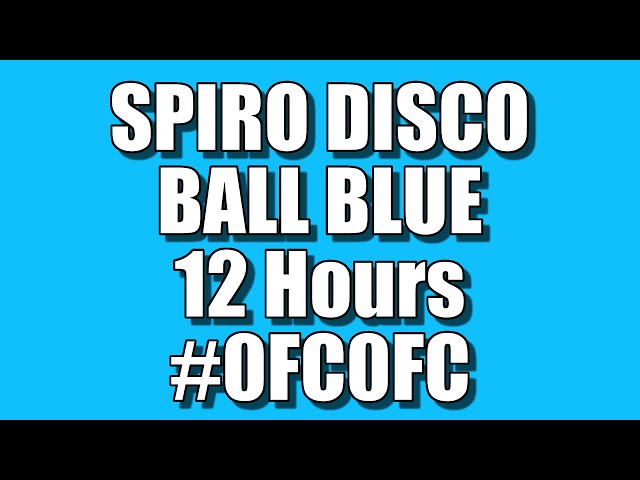 BLANK SCREEN OF PURE SPIRO DISCO BALL BLUE COLOR FOR 12 HOURS – FULL HD – 1920x1080 - HEX # 0FC0FC