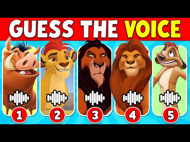 THE LION KING QUIZ 🔊🦁🔥 Guess Lion King Characters by Voice 🎶