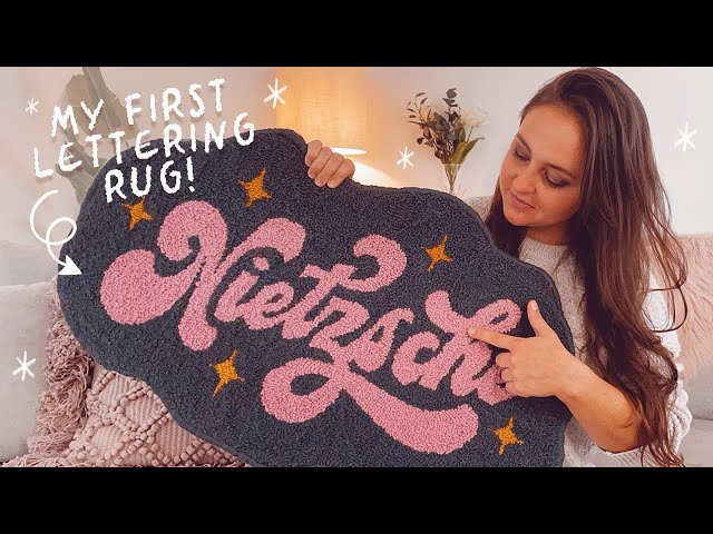 Studio Vlog 05 ✨ Lettering Punch Needle Rug + Tutorial