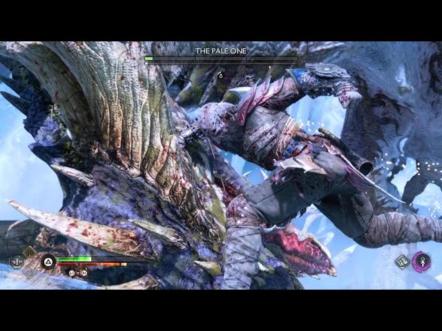 Kratos beats down a secret boss and all its goons - God of War Ragnarok - Give Me God of War Mode