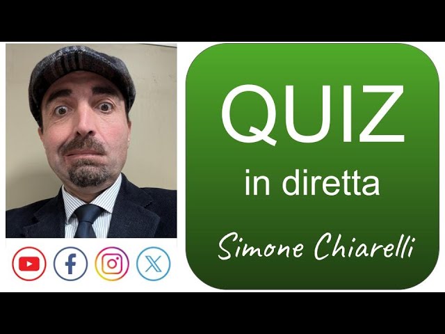 QUIZ in diretta con Simone Chiarelli - livello MEDIO/DIFFICILE - parte 1 (5/1/2025)